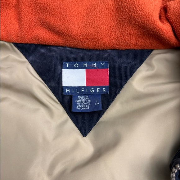 90s Tommy Hilfiger Corduroy Down Puffer Coat - Picture 4 of 6
